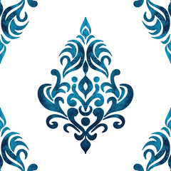 Colorful vintage ceramic tiles wall decoration. Turkish ceramic tiles wall background. Sicilian ceramic style tile, featuring blue decorative flourishes with floral elements.