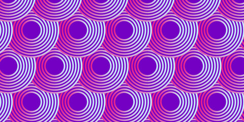 Overlapping creative diamond circle abstract pattern background with waves texture. Seamless ornament curve design fabric background.	