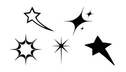Collection of Star Celestial Constellation Vector Icons