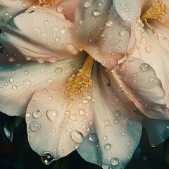 Flower with Water Droplets, Flower with Dew, Wet Flower Petals, Dew on Petals, Dew on Flower Close-up, Flower with Rain Dew, Beautiful Flower with Dew, Dew Covered Flower Bloom