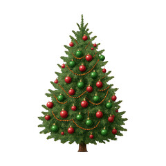 Fototapeta premium PNG Festive Christmas tree decoration
