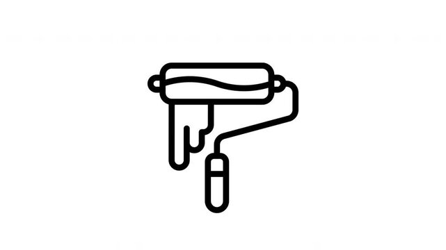roller brush minimalist stroke animation