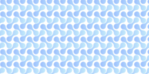 Seamless background with blue metaballs, abstract geometric shapes . Connected figures of liquid molecules. Minimalistic abstract shape. 