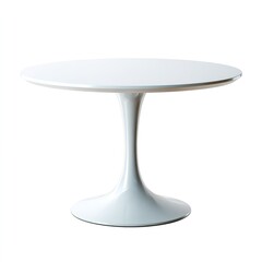 Modern White Round Dining Table &ndash; Sleek Minimalist Furniture Design