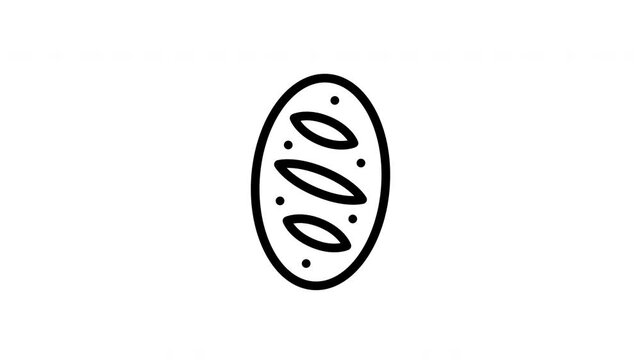 bread minimalist stroke animation