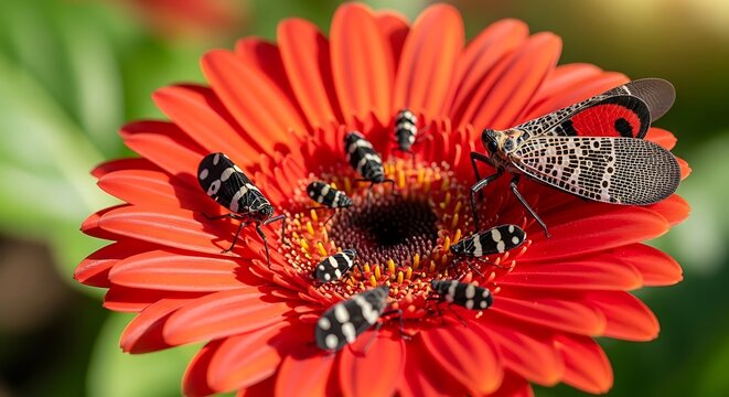 Gerbera Daisy Attracts Spotted Lanternfly and Locust Borers.