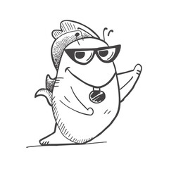 A Penguin Wearing Sunglasses On Vacation Funny Summer Animal Vector Illustration  