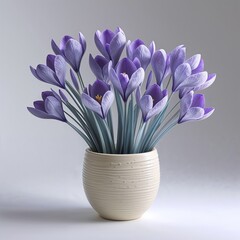 bouquet of blue irises in a vase © Hania