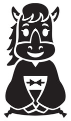 可愛い馬のシルエット