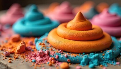 Smooth Colorful Pottery Clay Ready for Sculpting A Close-Up View of Versatile Art Supplies