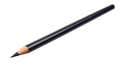 Sleek Black Sharpened Pencil on Dark Background for Creative Art, Design & Office Concepts - Professional Writing & Drawing Tool