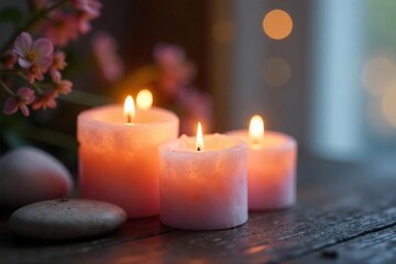 Relaxing Aromatic Mineral Salt Candles Soft Warm Light & Subtle Scent for Spa, Meditation, and Home Unwinding