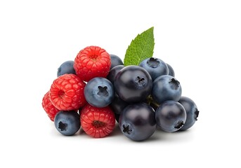 Fresh Berries - A Vibrant Mix of Raspberries and Blueberries.