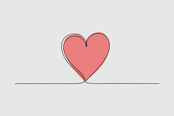 red heart on white