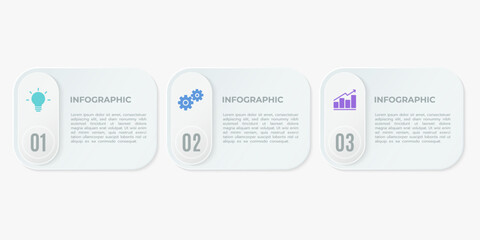 Infographic labels with icons 3 options