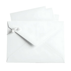 White envelope with two papers partially visible; a close-up shot against a black background