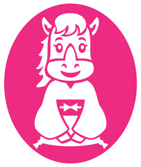 馬のスタンプの可愛いイラスト