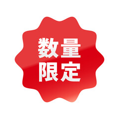光沢のあるアイコン_数量限定_なめらかなジグザグ型_RED