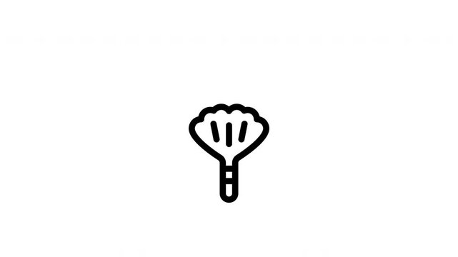 feather duster minimalist stroke animation