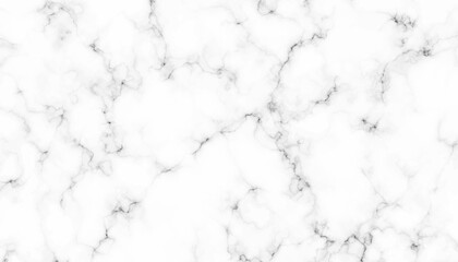 White Marble Texture Background with Soft Gray Veins