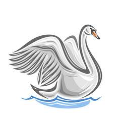 Vector illustration of white Swan