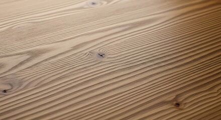 Close-up of Light Brown Wood Grain Texture with Knots.