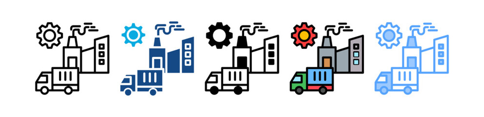 Supply Chain Management multiple icon