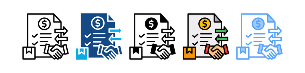 Trade Document multiple icon