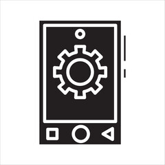 Gear Vector Icon Settings.technology settings for mobile phones, laptops, motorbikes, cars,