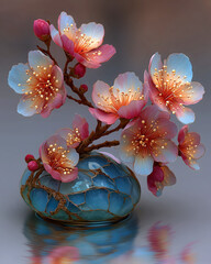 Sui-Tang Dynasties: Three Teachings Fusion - Taoism: Illusion & Reality, Tang Bronze Mirror, Illusory Garden, Real Dewy Branch, Dressing Table
