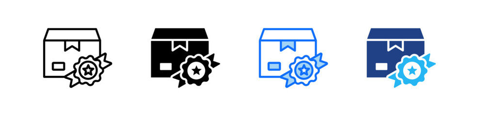 Shipping Seal Icon Set Multiple Style Collection