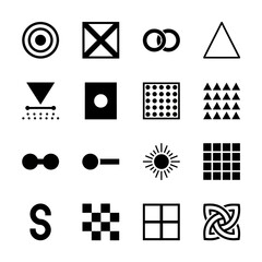 Complete Geometric Shapes Icon Pack: Circle, Square, and Triangle for Design