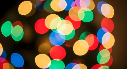 Festive Lights Bokeh Abstract Holiday Background