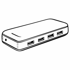 USB charging hub with multiple ports for electronic devices  