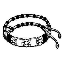 Colorful friendship bracelet with braided and beaded design  