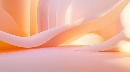 Obraz premium Abstract Soft Pink Architectural Interior