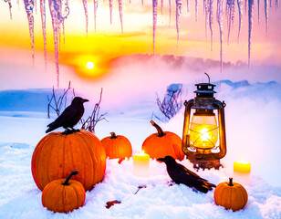 Icicles and Sunset Lantern Halloween