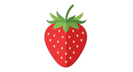 Vibrant Strawberry Illustration - A Fresh and Fruity Delight.