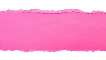 Torn paper reveals a vibrant pink center, with a black background