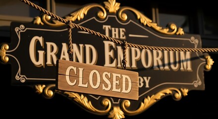 Grand Emporium Closed - A Sign of Economic Downturn and Business Failure.