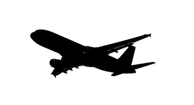 Airplane Taking Off Outline Icon aircraft isolated on a transparent background