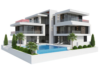 Modern Luxury Villa with Pool: Contemporary Architecture and Dream Home
