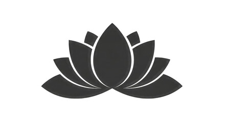 Fototapeta premium Lotus Flower Icon gigapixel scale isolated on a transparent background