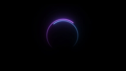 A dynamic circular illustration, and glowing Neon blue circle frame loading icon background retro style illustration . on a black background. and creating a stunning illustration.4k illustration	
