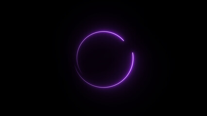 Glowing blue circle frame background illustration.