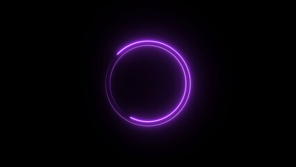 Glowing blue circle frame background illustration.