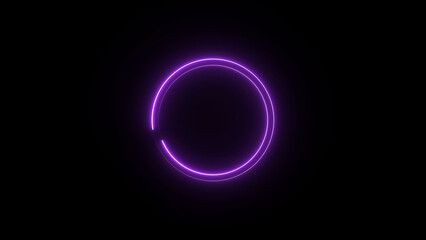 Glowing blue circle frame background illustration.