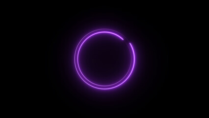 Glowing blue circle frame background illustration.