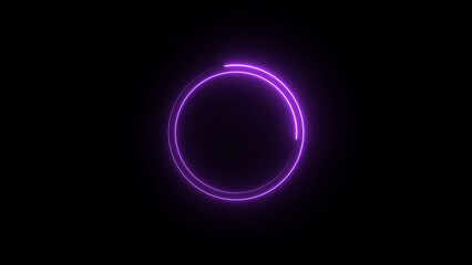 Glowing blue circle frame background illustration.