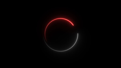 Glowing blue circle frame background illustration.